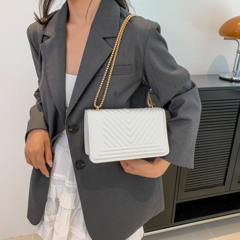 Fashionable Quilted Texture Pu Shoulder Bag For Women 2023 Summer Trendy