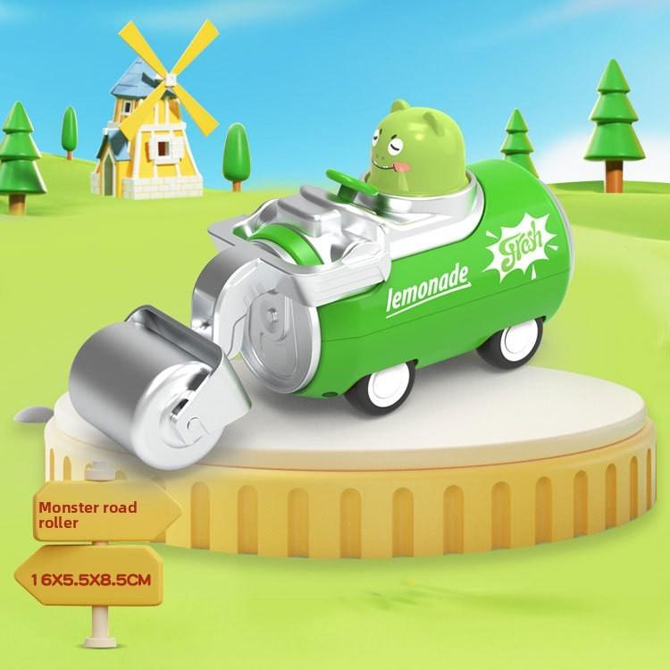 Cartoon Monster Pull Back Toy Car With Inertia Engineering Design For Toddlers And Kids