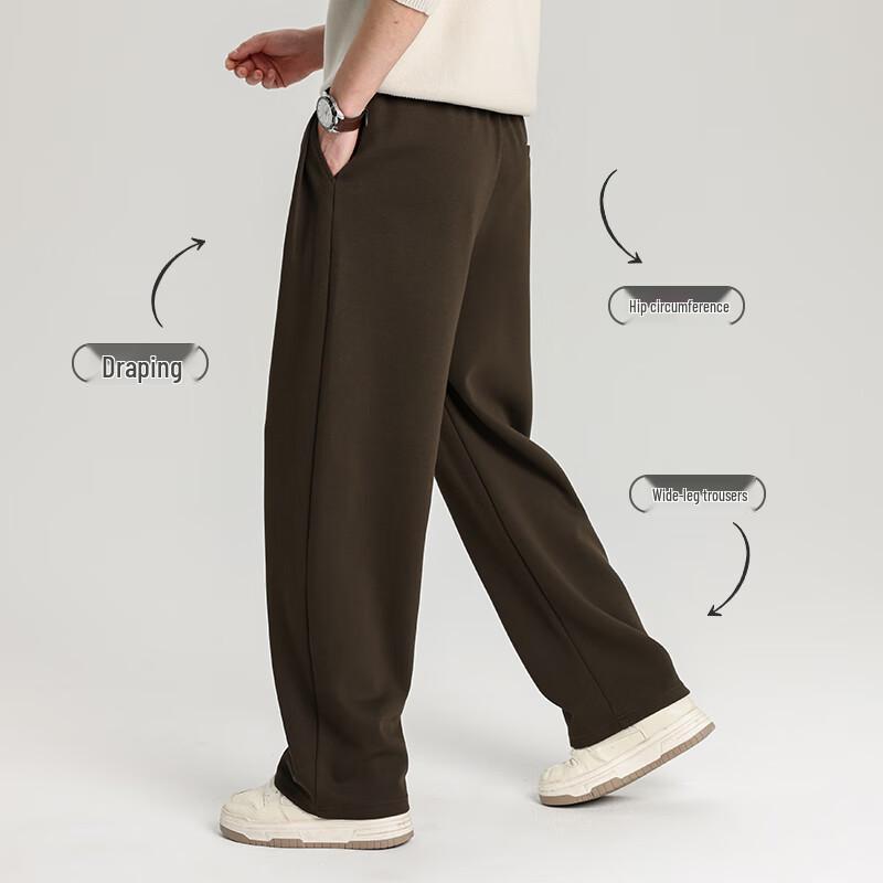 Firstview Pantalon décontracté à jambes larges et coupe décontractée pour homme