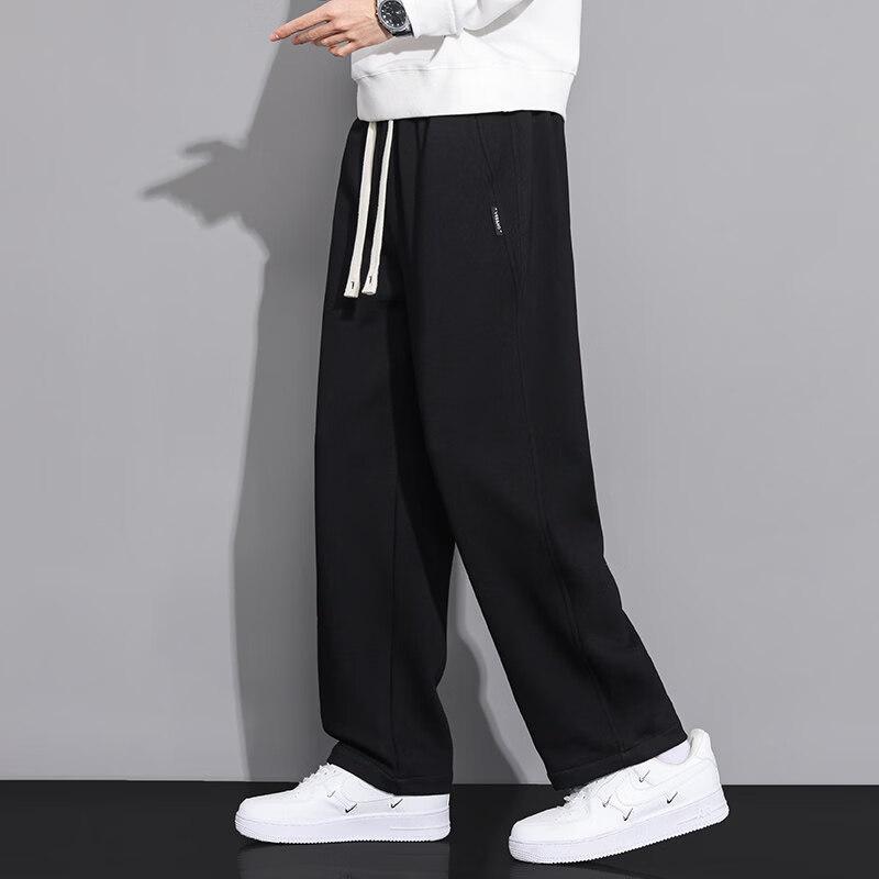 PLAYBOY Men's Casual Loose Straight Leg Drawstring Pants