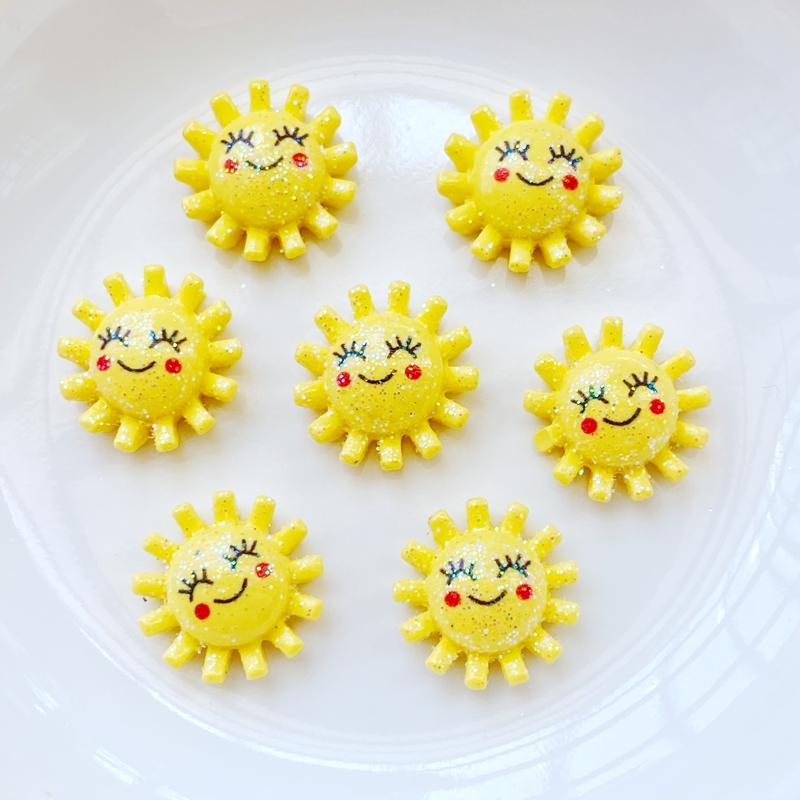 

20Pcs New Mini Cute Little Sun Flat Back Resin Scrapbooking DIY Jewelry Craft Decoration Accessorie
