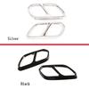For Volkswagen Touareg - Stainless Steel Black Car Exhaust Muffler  Exhaust Pipe Cover Trim Stickers Car Accessories