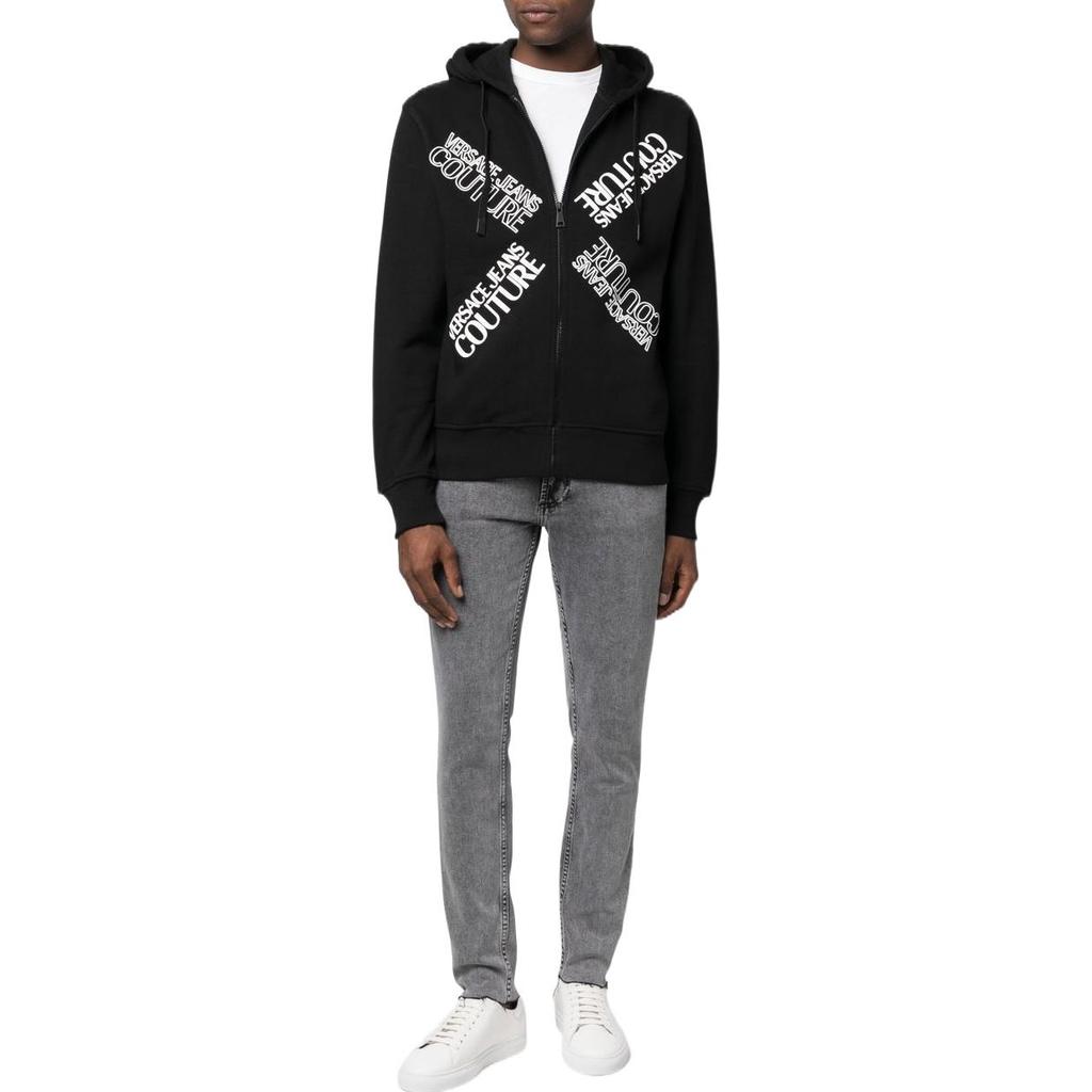 Versace Jeans Couture logo-print zip hoodie 73GAIT17CF00O899