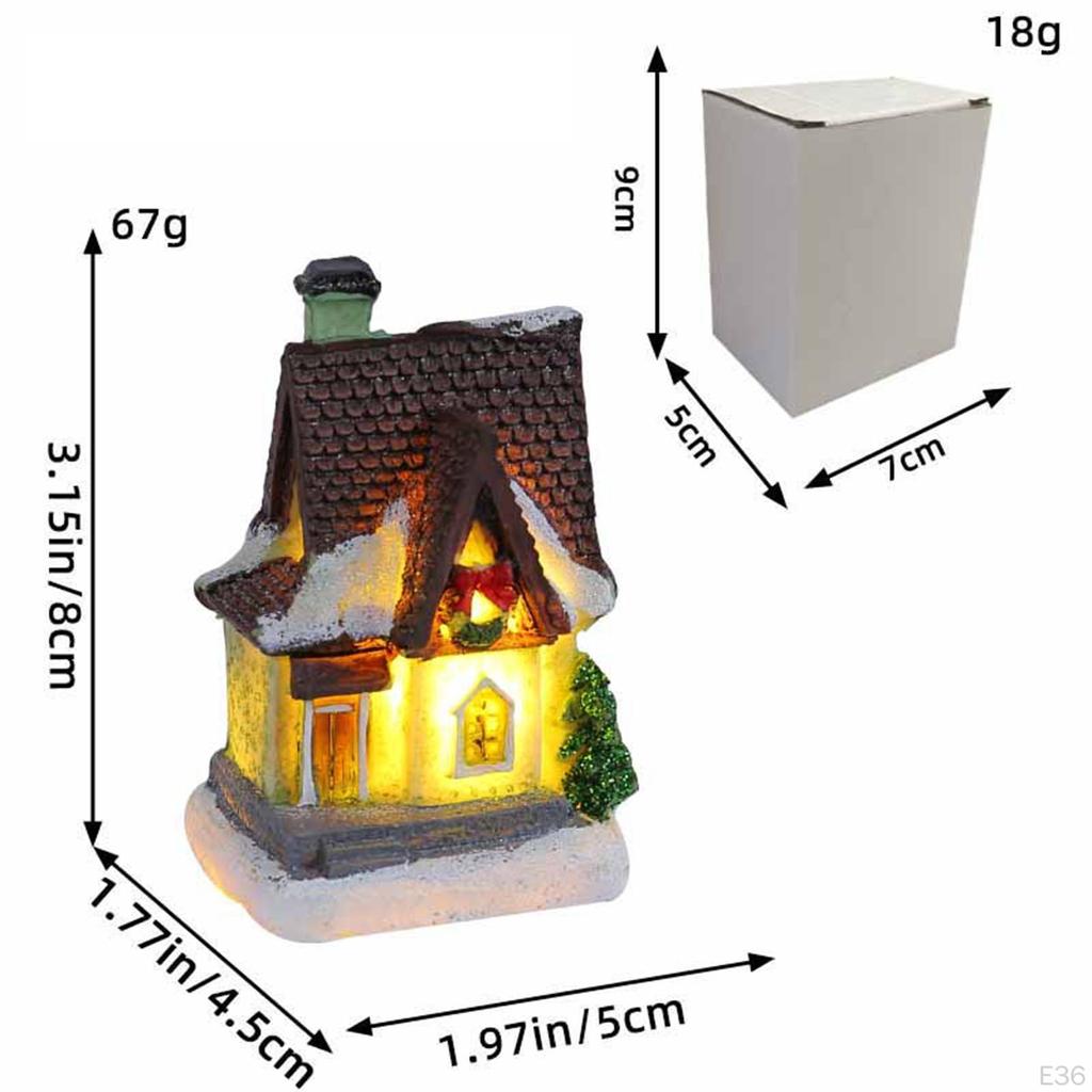 Świąteczny śnieżny wiejski dom świecący ozdoba na imprezę DIY Rok sypialni