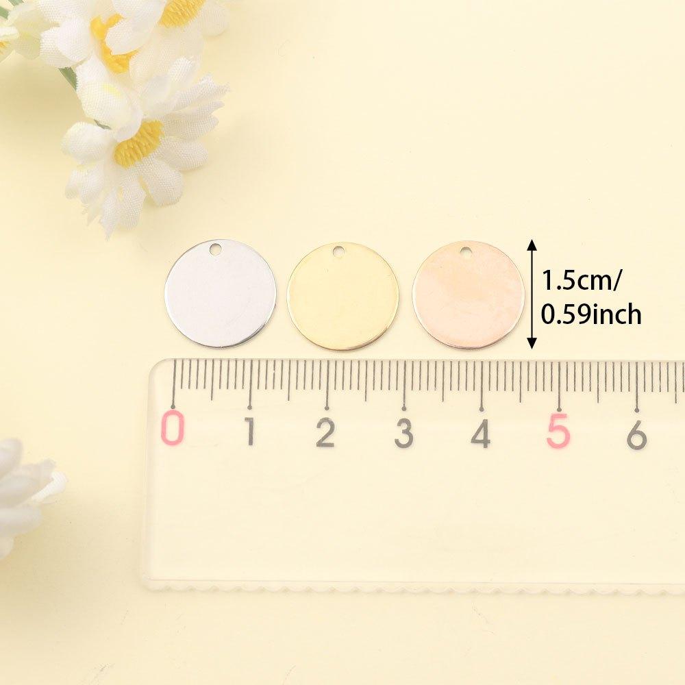 3/6/9pcs Alloy Material Circular Pendant, Geometric Shape Circular Cleaning Pendant DIY Bracelet Necklace Earrings Jewelry Making