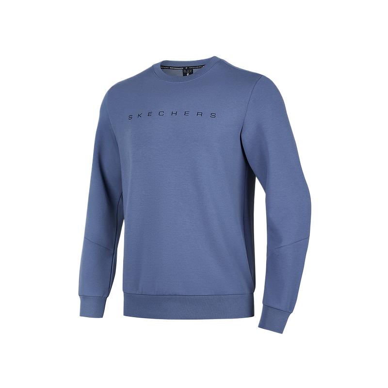 Skechers Comfortable Skin-Friendly Soft Round Neck Sweatshirt Men tops Indigo P125M027-0479 M
