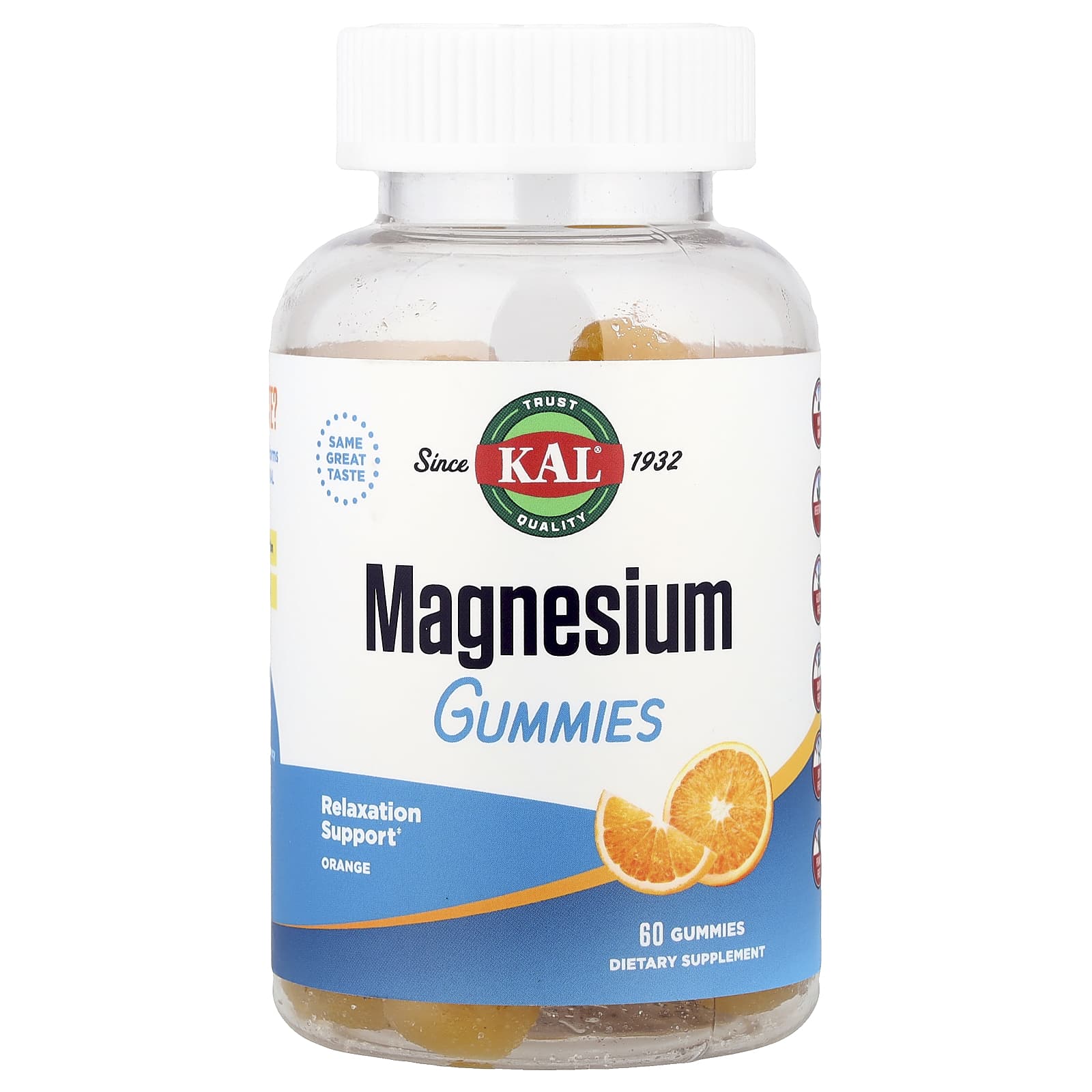 

Magnesium Gummies, Orange, 60 Gummies