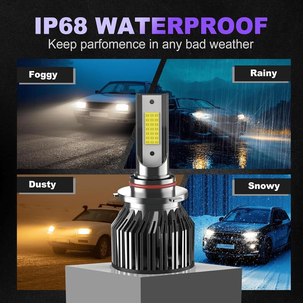 Compatible For Chevy Silverado 1500 2500HD 2007 2008 2009 2010 2011 2012 2013 2014 2015 Bulbs, 9005 H11 High/Low Beam With 5202 Fog Light Bulbs, 600%