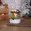 Christmas Gift Resin LED Santa Claus House Ornament 2025 New Year Desktop Home Decoration Xmas Glowing Cabin Landscape Crafts