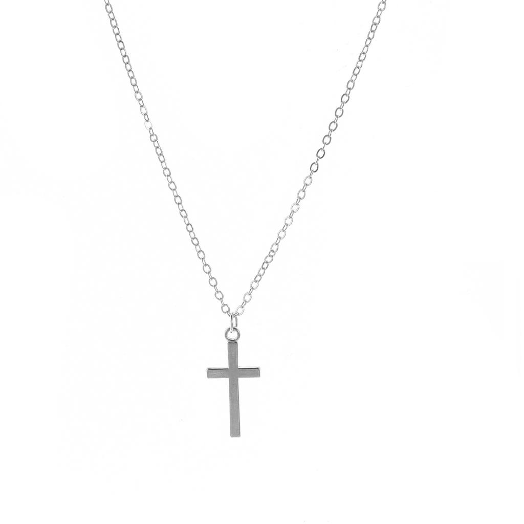 Stylish femininity collarbone chain accessories, simple alloy cross pendant necklace
