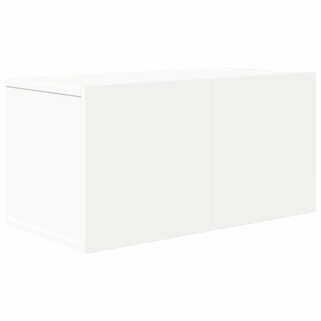 8 piece TV cabinet set white particleboard