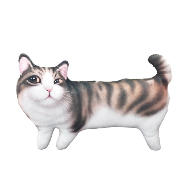3D Cat Pillow Animal Cushion Toy Stuffed Animal Cat Picture Pillow Sofa Car Cushion 2024 Hot 3D Animal Print Pillow
