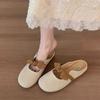 French Bag Head Half Slippers Summer Wear Spring New Lazy Half Drag Flat Bottom Evening Breeze Gentle Sandals