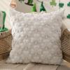 Soft Plush Throw Pillowcase Green Shamrock Sofa Cushion Covers Pillow Cover  for St Patricks Day