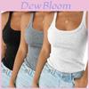 Top cu nervuri pentru femei, fără mâneci, vestă camisole, confort premium, bluză de bază, îmbrăcăminte casual