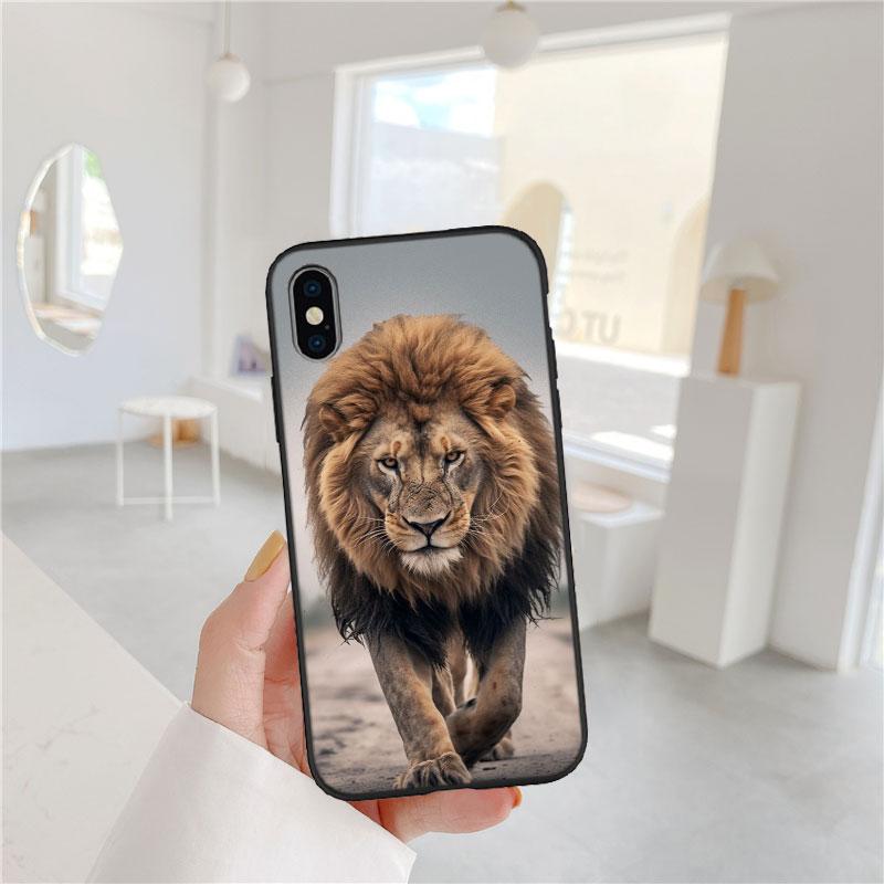 LO5 Animal Lion Soft Shell Phone Case for Samsung Galaxy S20 S21 S22 Ultra FE + Plus A21S A22 A24 A25 A26 A30 A30S A31