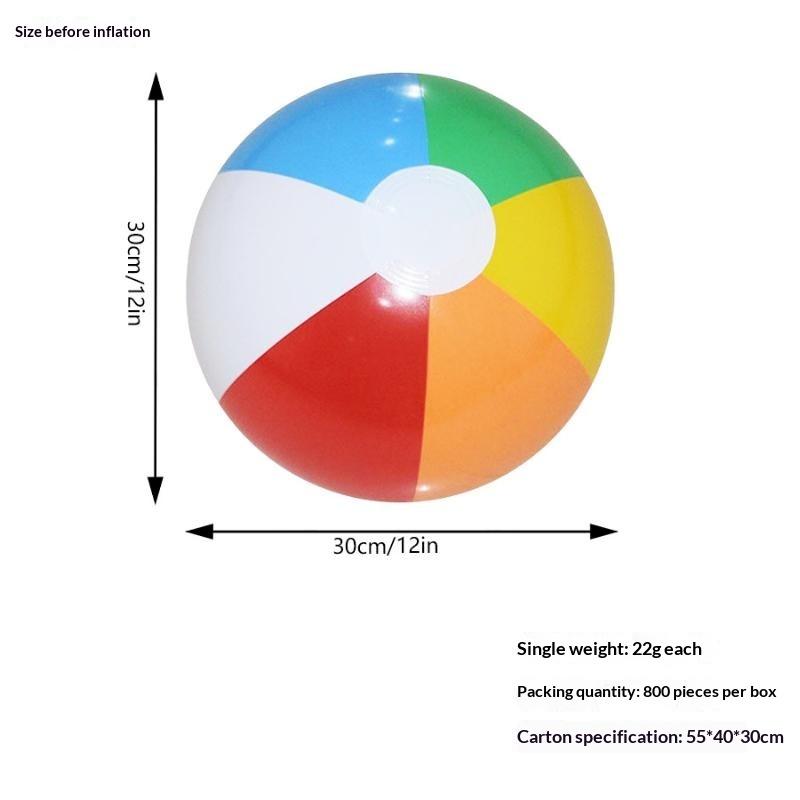 Rainbow Inflatable Beach Balls Durable Leakproof Lightweight For Pool Beach Summer Outdoor Water Games