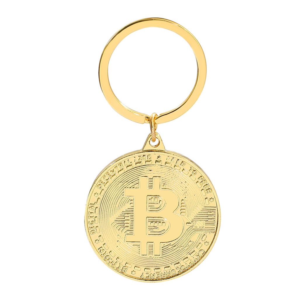 Bitcoins Keyring Stylish Metal Key Chain Decorative Collectors Item Ideal Gift For Cryptocurrency Supporters
