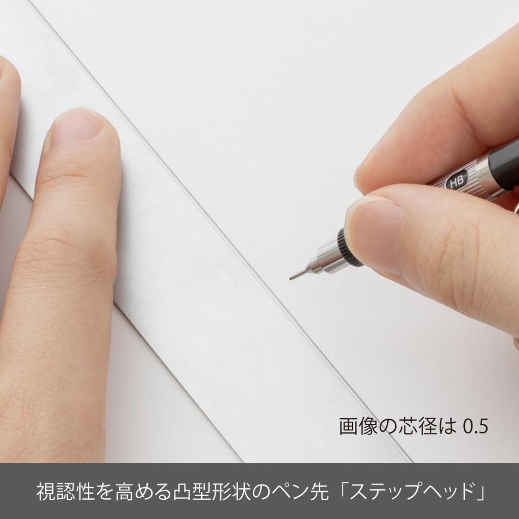 Pentel Mechanical Pencil, Graphlet, PG505-AD, Metallic Gray, 0.5mm