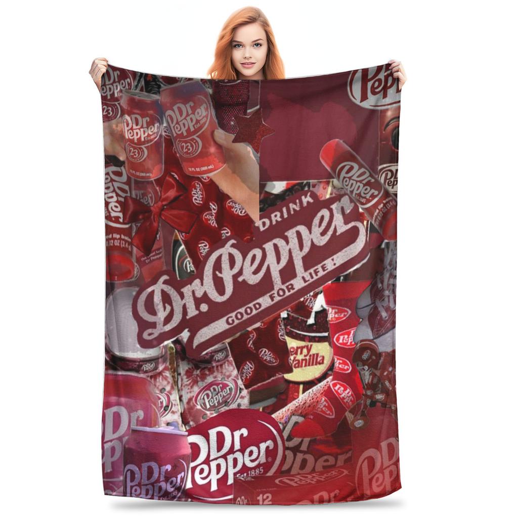 Coperta Dr Pepper Caldo Pile Coperta da Divano per Casa Camera da Letto Esterno Coperte Copriletto Trapunta