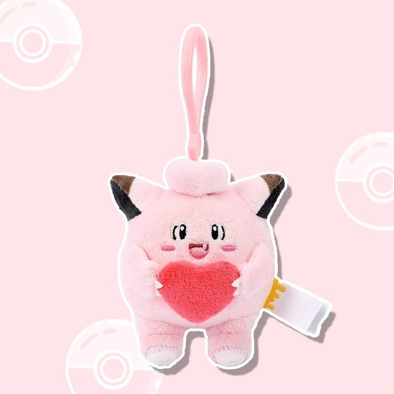 Kawaii Anime Plush Keychain Pikachu Eevee Mew Squirtle Bulbasaur Soft Stuffed Toy Bag Charm Pendant Kids Birthday Gift