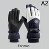 Winter Outdoor Snowboard Ski Riding Gloves Leather Non-Slip Touch Screen Waterproof Motorcycle Cycling Fleece Warm Riding Gloves