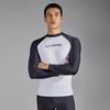 Li Ning Schwimmserie Buchstaben Rundhals-Pullover Langarm Badeanzug Herren Badeanzug Schwarz Standard-Weiß ASLT085-2