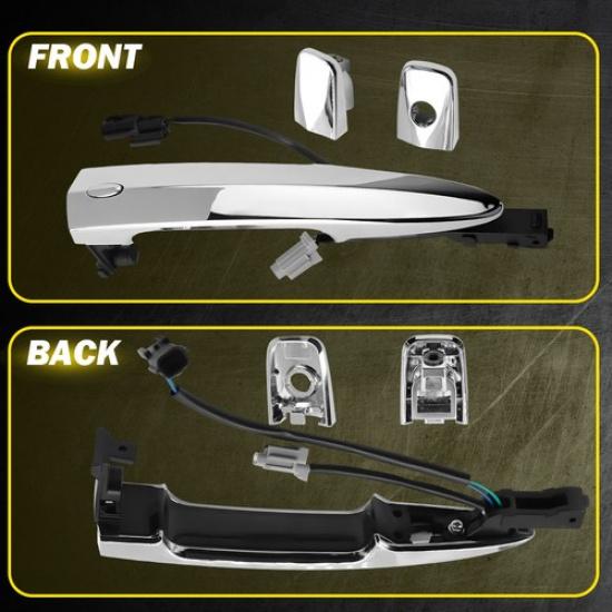 Exterior Door Handle Front Rear Left Right Side Chrome Fit 2013-18 Nissan Sentra