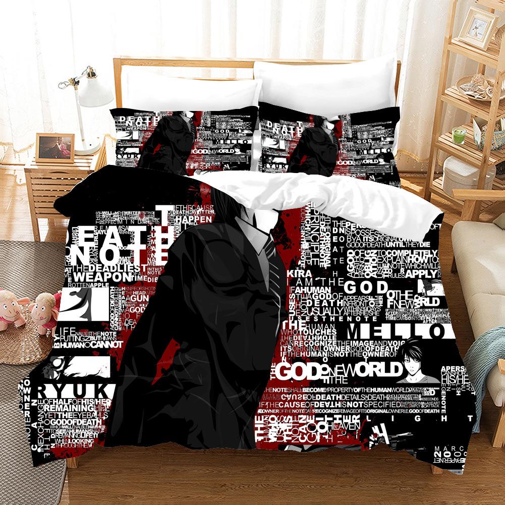 Digital Printing Animation Bedding Four-Piece Set Three-Piece Set Bed Sheet Pillow