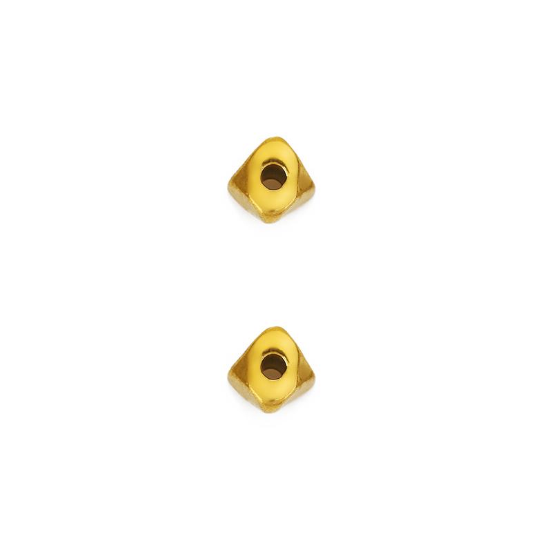 20pcs Irregular Stainless Steel Spacer Seed Bracelet Beads 5mm Never Fade PVD Necklace Beads For DIY Jewelry Making Findings