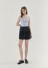 LUDE Trimmed Tweed Mini Skirt