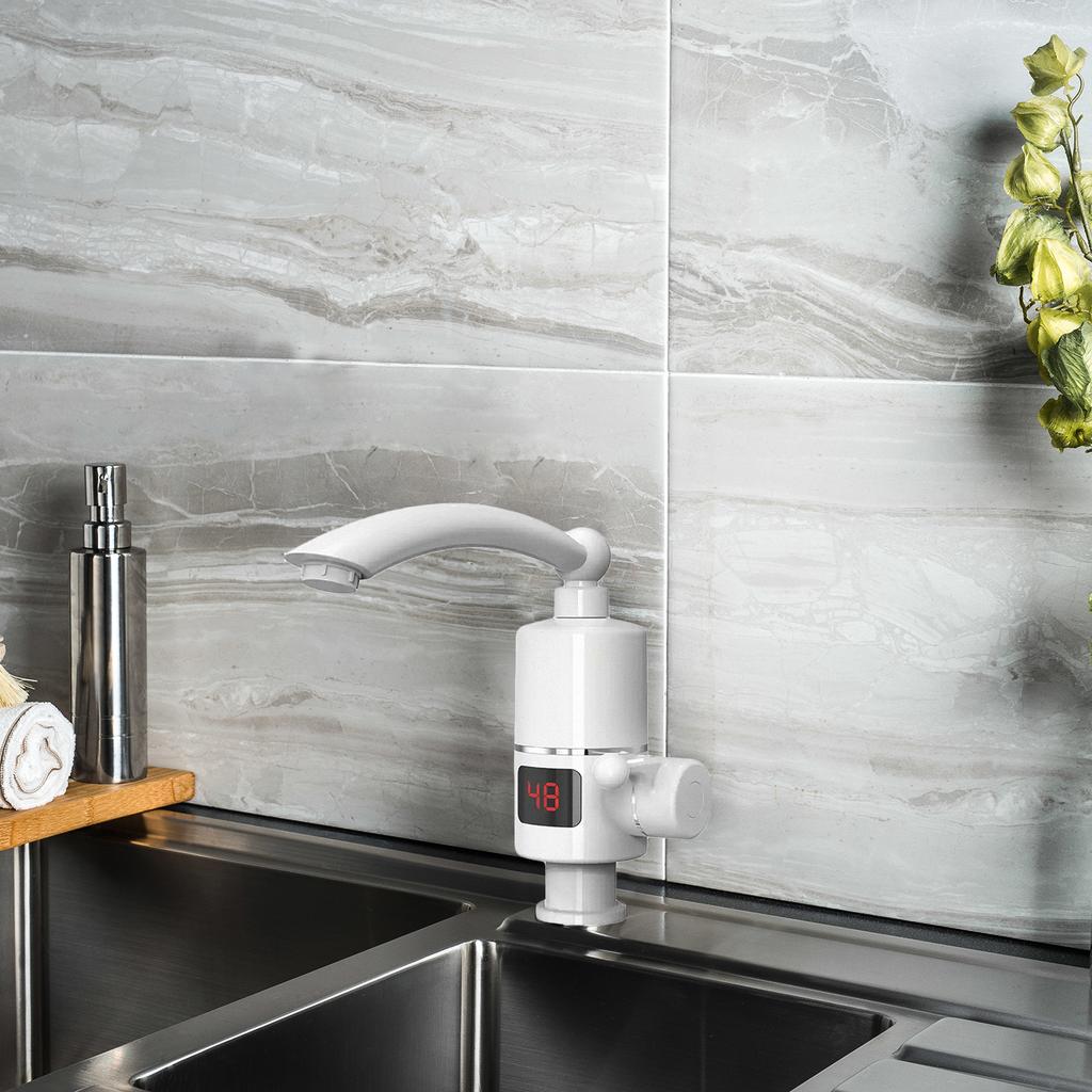 Electric water heater, flowing, degrees, LCD display, 3000W