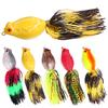 5Pcs Topwater Frog Lure Kit Floating Artificial Frog Bait with Skirt Hook Saltwater Bass Snakehead Fishing Accessories