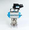 VQ647H 304 Pneumatic V-Port Flanged Ball Valve for Regulating and Shut-off in Granular Slurry Ash Discharge.