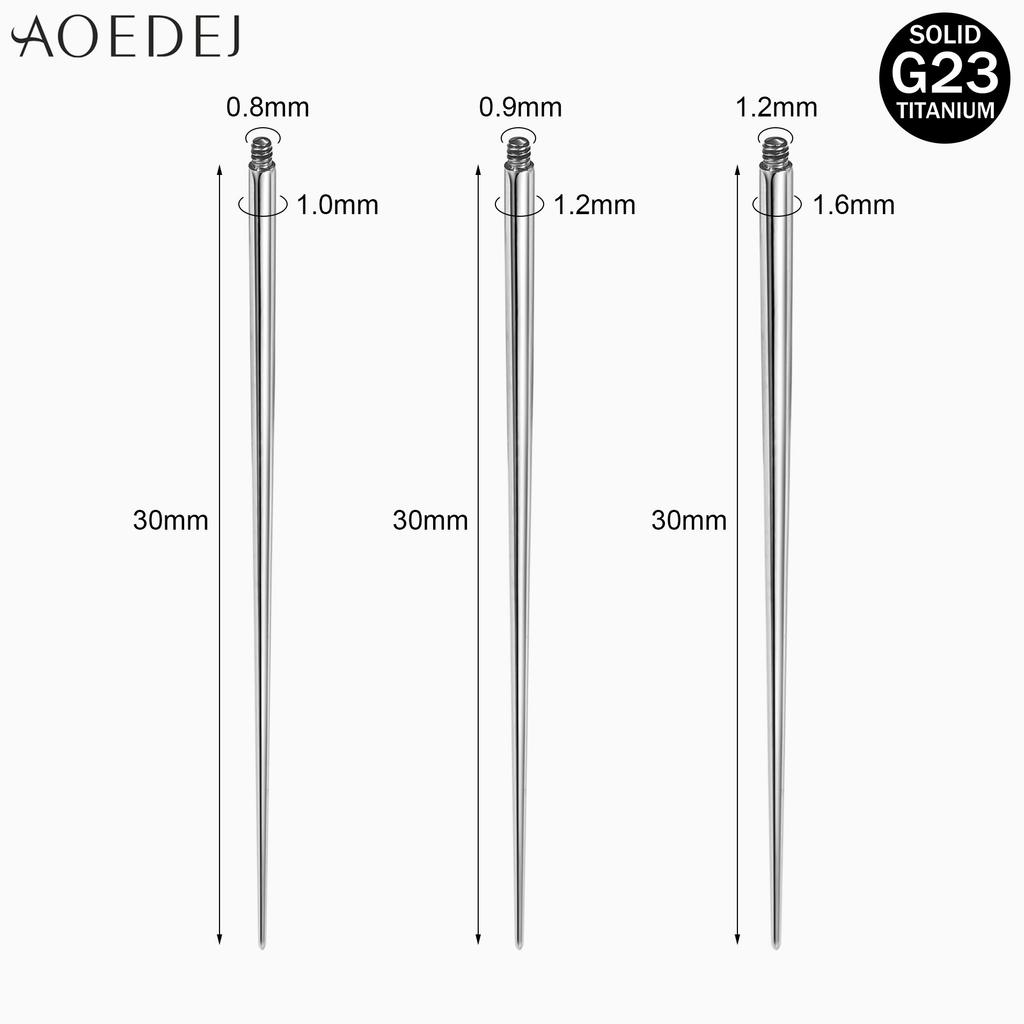 AOEDEJ 1 Stück G23 Titan Piercing-Kit Interne Gewinde Gebogener Konus Einführstift Werkzeug Für Tragus Helix Lippe Nase Piercing Schmuck