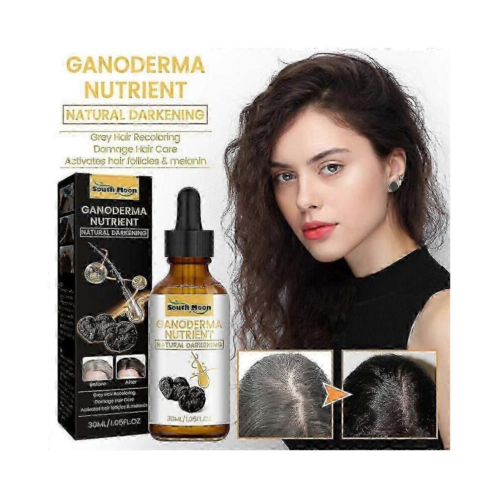 5pcs Grey Hair Reverse Serums Ganoderma Nutrient Natural Darkening Serums 30ml Anti-Greying Hair Serums for Promoting Healthier
