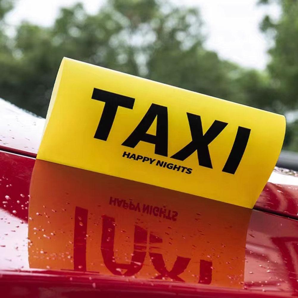 Creative Taxi Logo Car Washing Label Logo Sticker Waterproof Sunscreen Window Rear Door Decoration Modification Toy Accessories