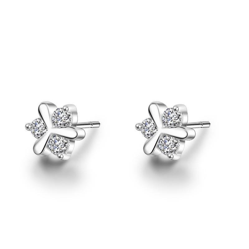 925 Sterling Silver Earrings for Women Original Charm Double Hoop Earrings Pave CZ Fine Engagement Anniversary Jewelry E557