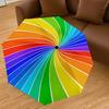 1pc rainbow spiral Automatic Open/Close Umbrella with Windproof, 8-Rib Sturdy Canopy, Durable Ribs, Fashionable Design1221A