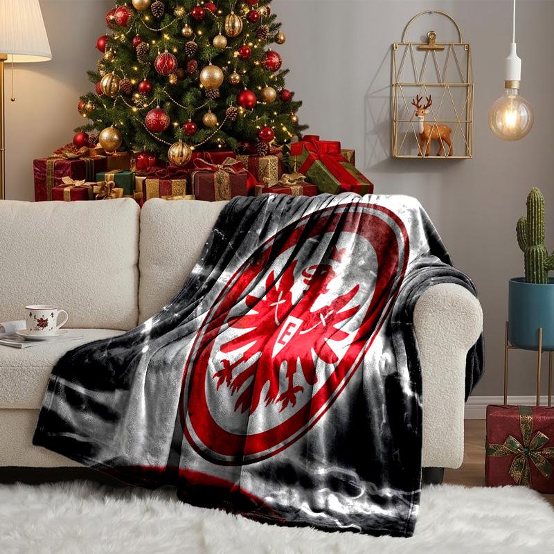 Eagle Crest Frankfurt Emblem Throws Blanket Flannel Blankets Plush for Couch Bed Gifts for Men Women Travel picnic blanket Christmas fan gifts