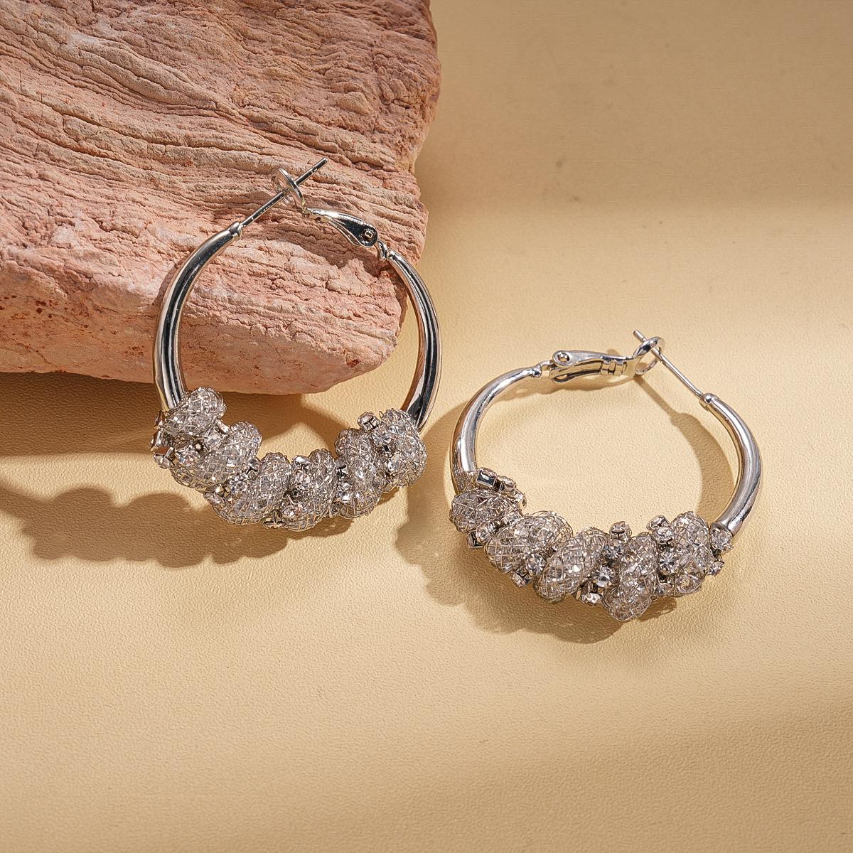 Серьги-гвоздики с бриллиантами, серебряные, с круглой обмоткой, персонализированные серьги, серьги-гвоздики