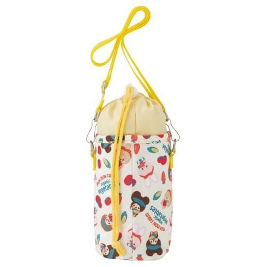 Skater Pet Bottle Case Cover Insulated 500ml Drawstring Type Shoulder Belt Monchhichi Mon Mom Farm APPB11-A