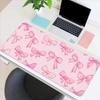 Large Pink Bow Design Extended Mouse Pad Thick NonSlip Rubber Base for Desktop  Gaming