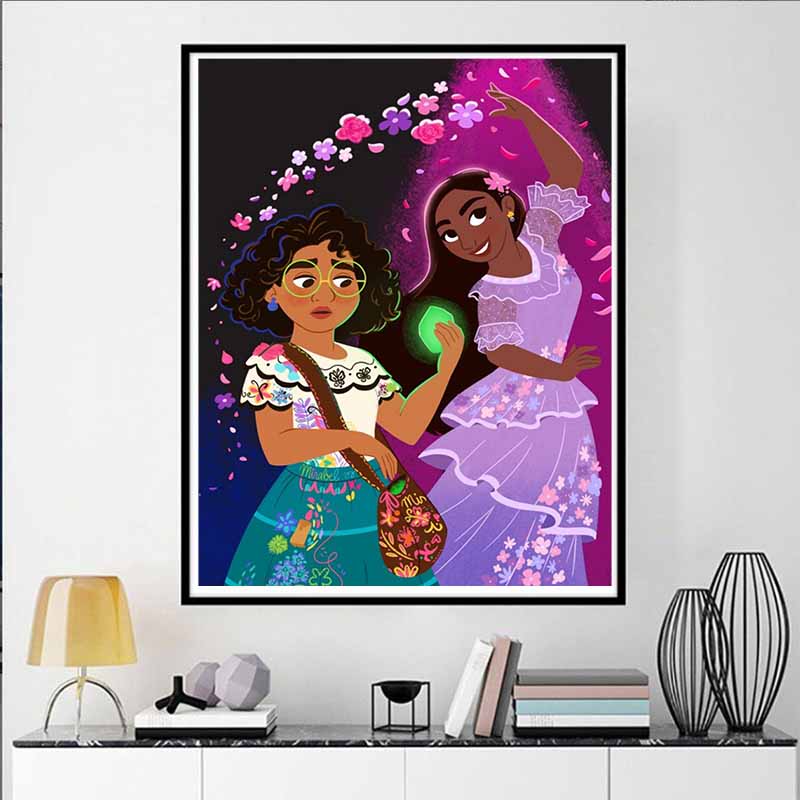 Disney 5D DIY Diamond Painting Mirabelle and Isabellas Magical Moments Illustration Embroidered Mosaic Cross Stitch Home Decor Gifts and Crafts