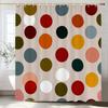 Modern Colorful Dot Pattern Shower Curtain Printed Fabric Bathroom Decorative Shower Curtain Home Curtain With Hooks