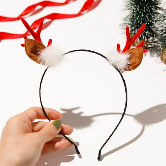 Christmas Elk Antler & Bell Fairy Headband: Festive Hair Accessory