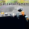 6pcs/Set Cute Mini Cat Ornament Car Center Console Decoration Ornaments Auto Dashboard Decoration Car Accessories