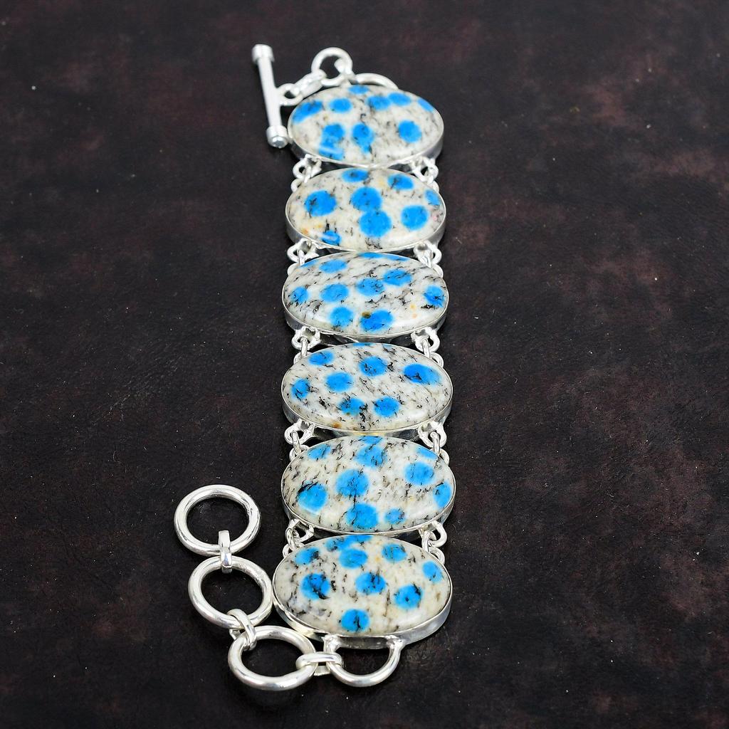 K2 Jasper Gemstone Bracelet Handmade Unique Bracelet Birthstone Jewelry 925 Sterling Silver Bracelet Adjustable Chain Bracelet Wedding Gifts