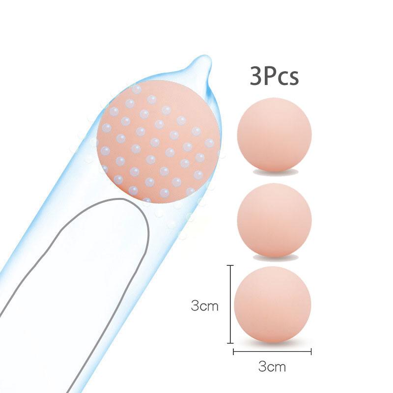 3PC Silicone Ball Lengthen The Penis For Men Delay Ejaculation Stronger Erection Sex Toys Adult Supplies Sex Toys For
