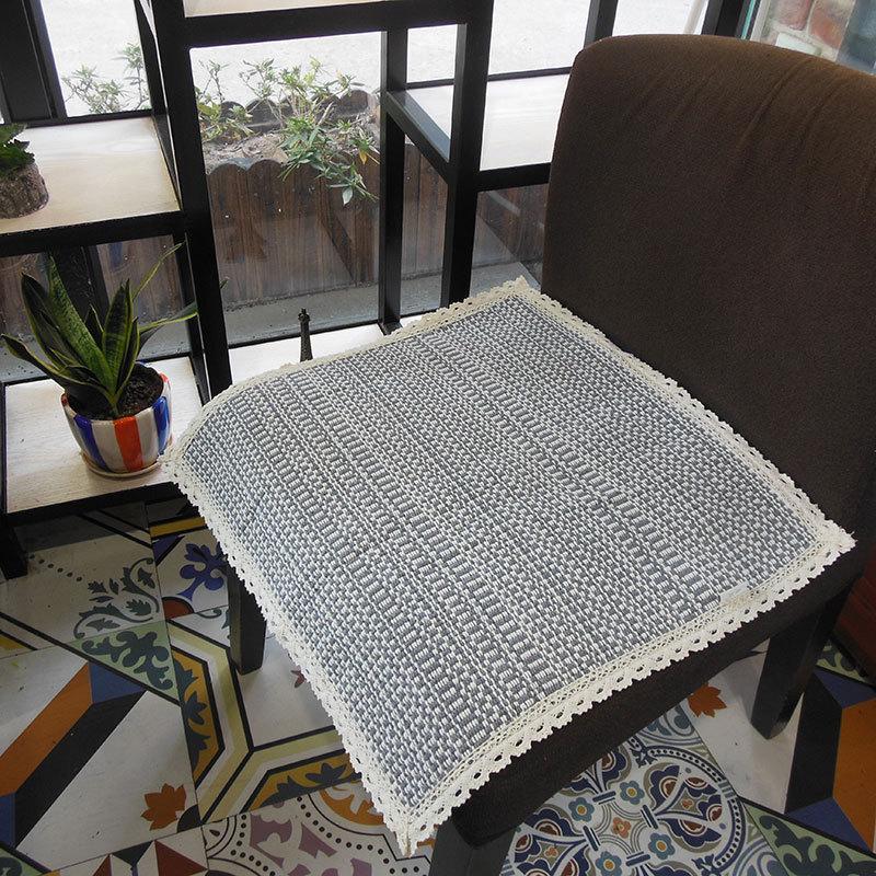 Dining Table and Chair Cover Cushion Cotton and Linen Lace Cushion Summer Seat Single Pp Car Cushion